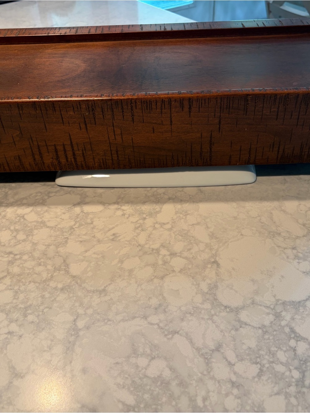 Pottery Barn Brown Wood floating shelf 9.5”x24” with hardware(not original)